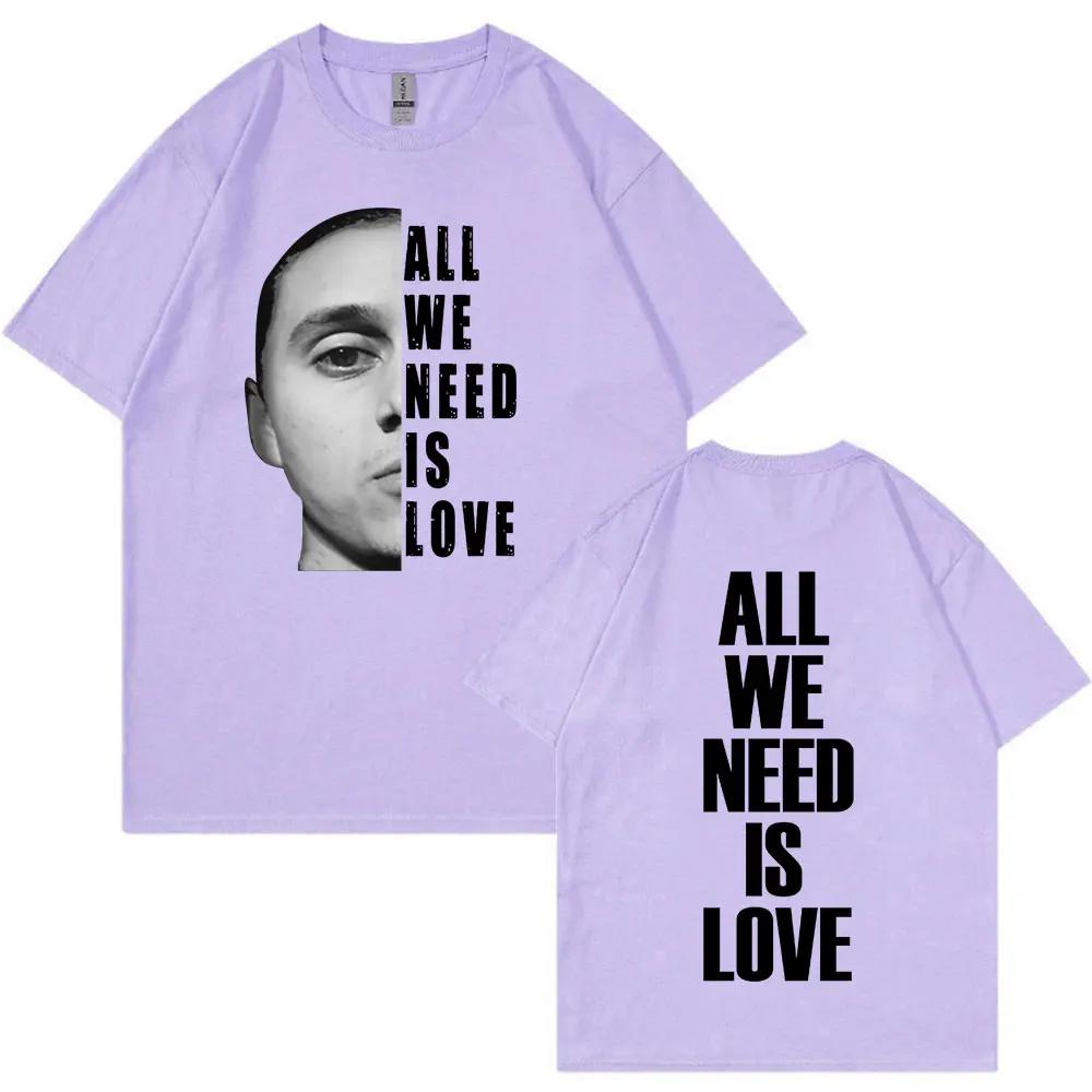 Canserbero All We Need Is Love Merch T Shirt Unisexs Women Fashion Vintage Short Sleeve Tshirts Cotton Casual Oversized T Shirts