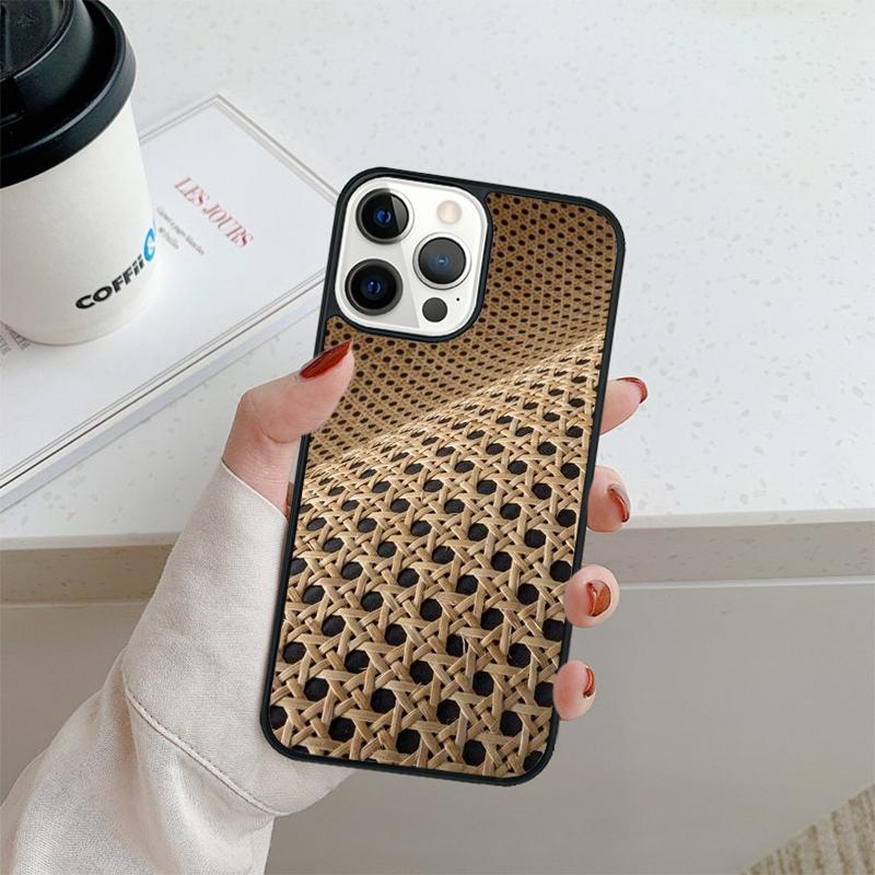 Bamboo Inlay Style Phone Case For iPhone 17 Air 16 Pro Max 15 14 Plus 12 13 Shell Cover Coque