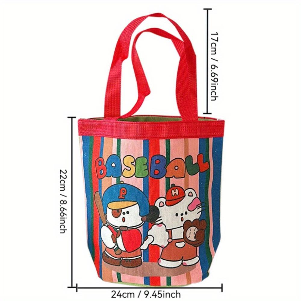 Cute Graffiti Bucket Bag,Printed Cylinder,Commuting for Office Workers,Keys,Water Bottles,Miscellaneous Items, Daily Necessities