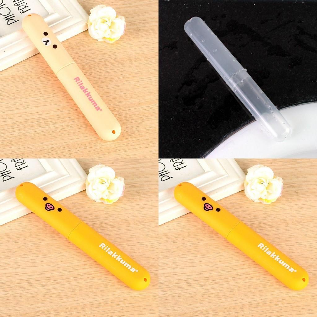 Colorful Portable Toothbrush Cover Holder With Cute Bear Design For Travel Protection