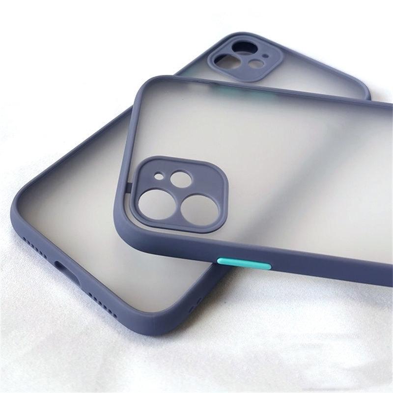 

Протектор для об’єктива Протиударний матовий прозорий жорсткий чохол для ПК для iPhone 14 13 Pro Max 12 11 MiNi XR XS X 7 8 Plus SE Розкішна м’яка обкладинка iPhone XR сірий