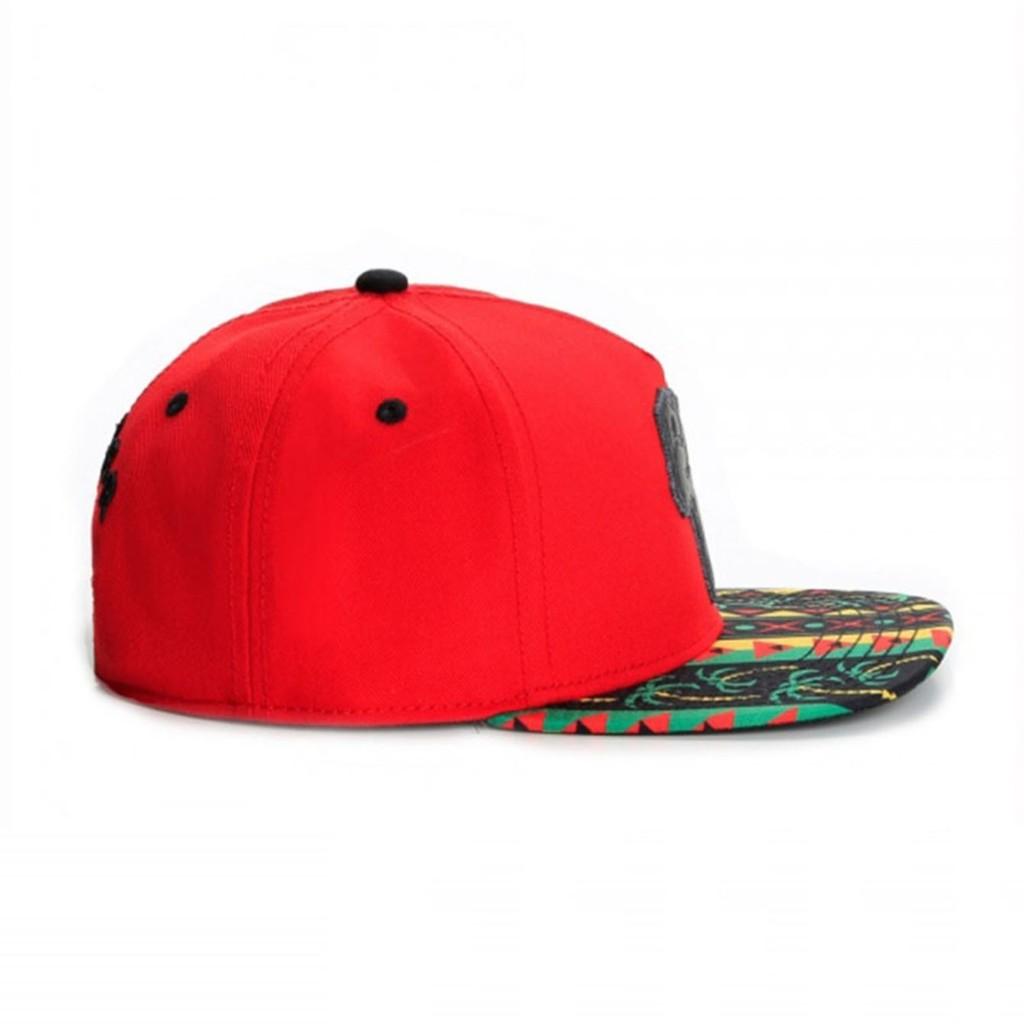 Power Red Fist Hip Hop Style Baseball Cap With Breathable Cotton For Streetwear And Outdoor Activities