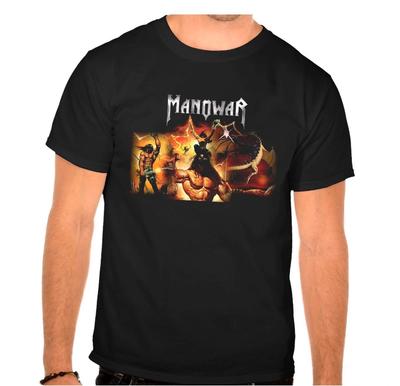 MANOWAR Rock Band Rock Music Logo Black T-Shirt -912 -SW
