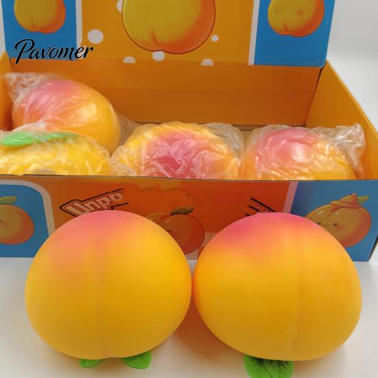 Peach Fidget Toys Giant Simulated Squeeze Toy, Stress Relief Sensory Pinch Fake Toy Realistic Fruit Ball for Home Office Relaxation