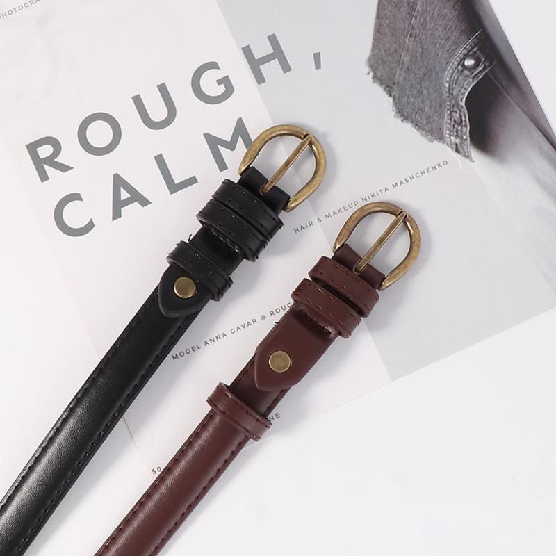 Style Minimalist Stylish Pu Belt With Alloy Pin Buckle For Daily Suitable Use