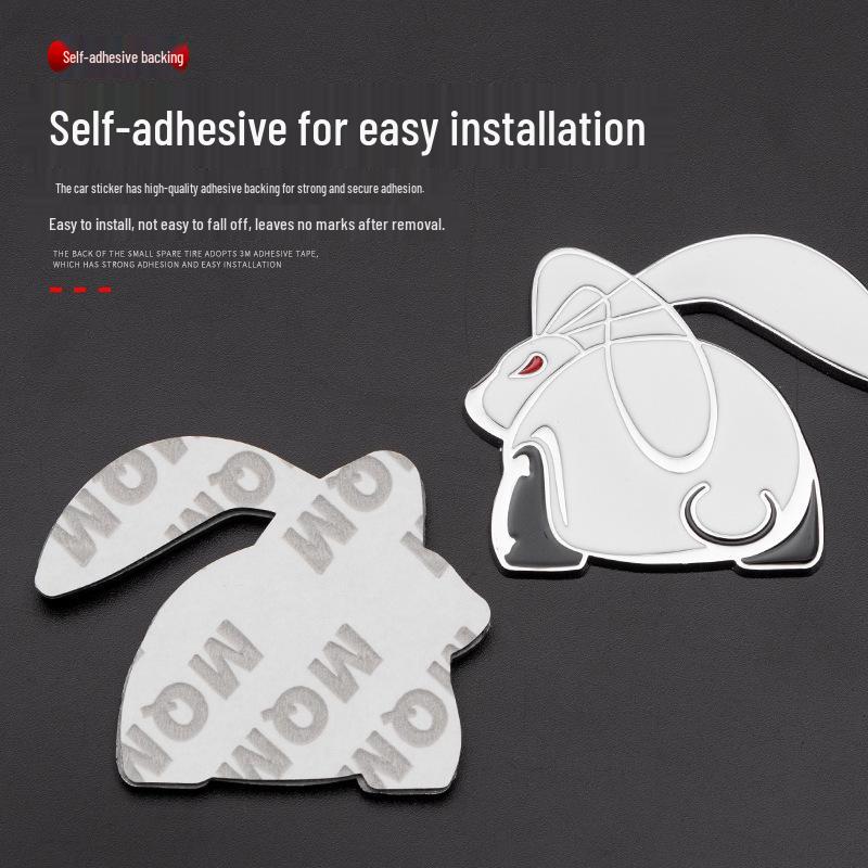 Compatible with Volkswagen GTI Golf 6/7 Evil Rabbit 3D Metal Car Sticker Logo