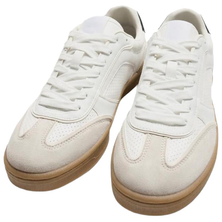 Zara Pu Minimalist Fashion Low-Top Sneakers Men Sneakers White 2253520001