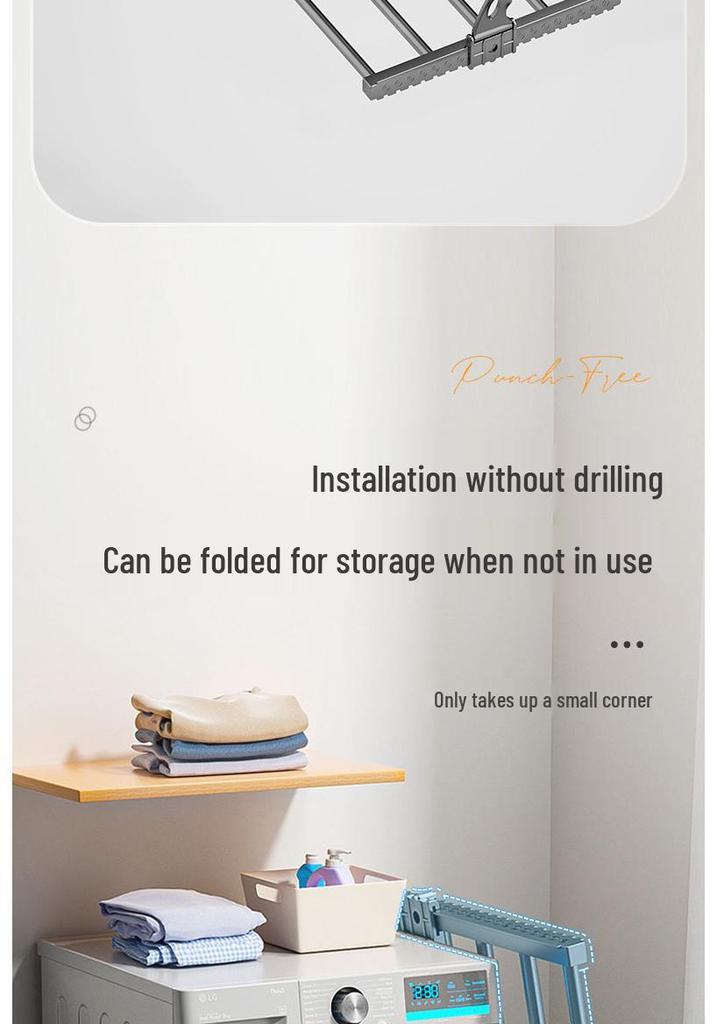 Retractable Balcony Drying Rack for Clothes, Shoes & Radiator Rails
