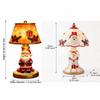 Premium Resin Christmas Resin Craft Light Hand-Painted Details Warm Soft LED Santa Reindeer Table Lamp Warm Light