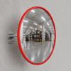 Hemispherical Convex Safety Mirror Red Coating Traffic Safety Mirror  Corners