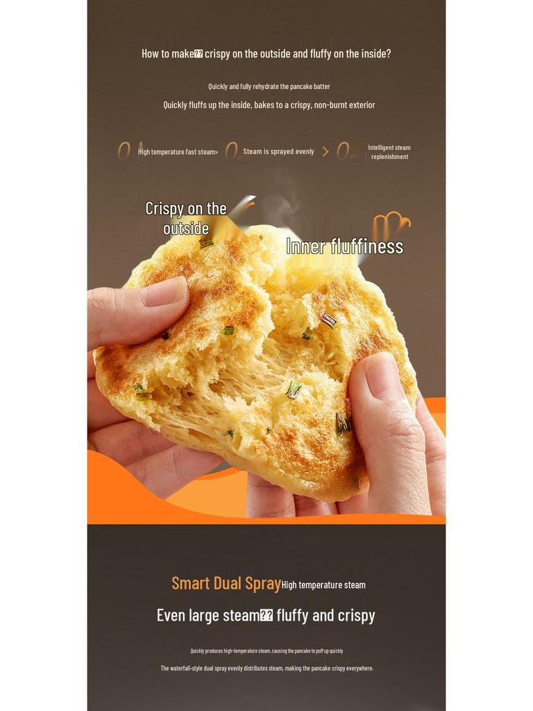 Supor Smart Electric Griddle: Upgrade Large, Liftable, Double-Sided Heating, Removable, Washable, for Pancakes.