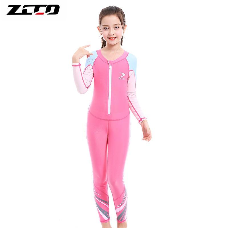 ZCCO Kids UV Protection Diving Suit Long Sleeve Rash Guard Swimwear Boys Girls Outdoor Water Sports