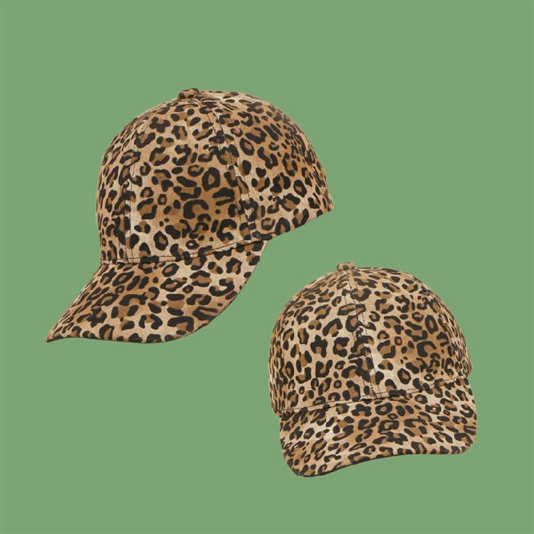 Wide Brim Hat in Kpop Style Caps UV Prevention Dad Cap Sweat Wicking Hot Summer Cooling Hat with Printed Leopard