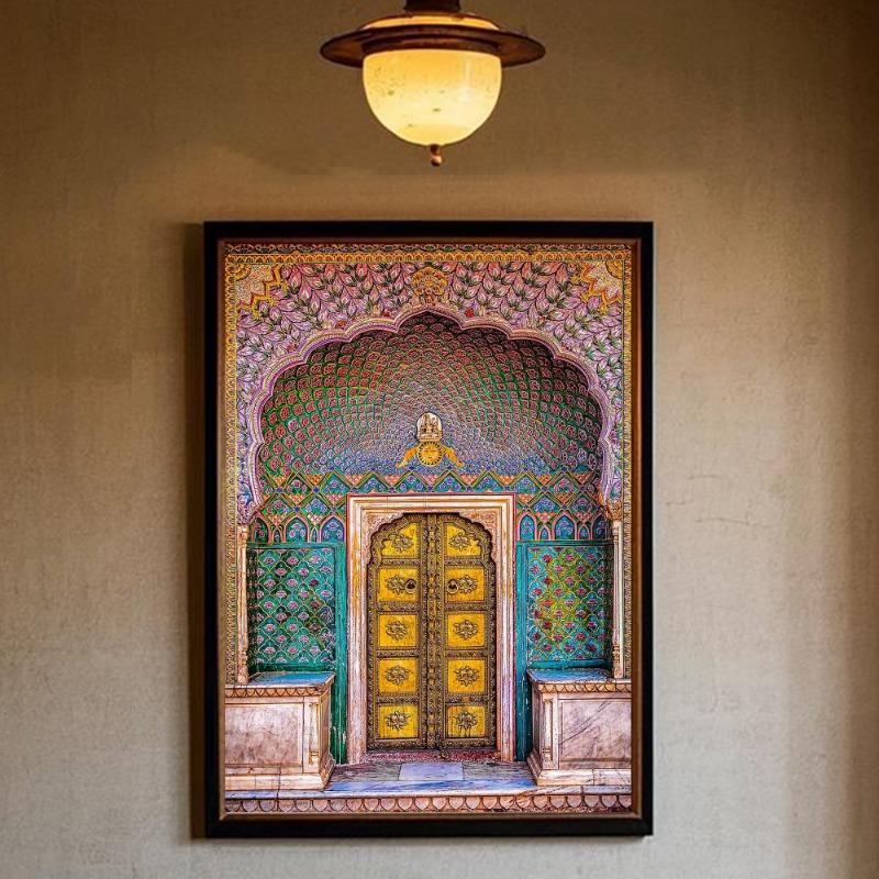 Morocco Door Arabic Poster HD art sticky wall waterproof home living room bedroom bar aesthetic decoration