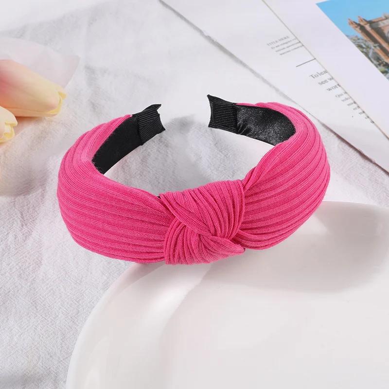 

Новая Мода Девушки Завязанные Вязаные Повязки на Голову Женщины Однотонная Повязка для Волос Простые Повязки для Волос с Перекрещенным Узлом Головной Убор Аксессуары для Волос