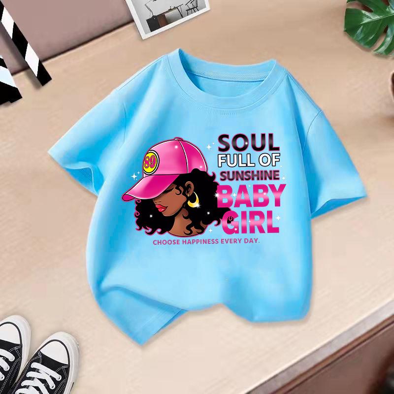 Children T-shirt Cartoon Girl Printed 2-13Y Kids Clothes 100% Cotton T-shirt Tops Tee2-13Y Boys Girls Baby Tee