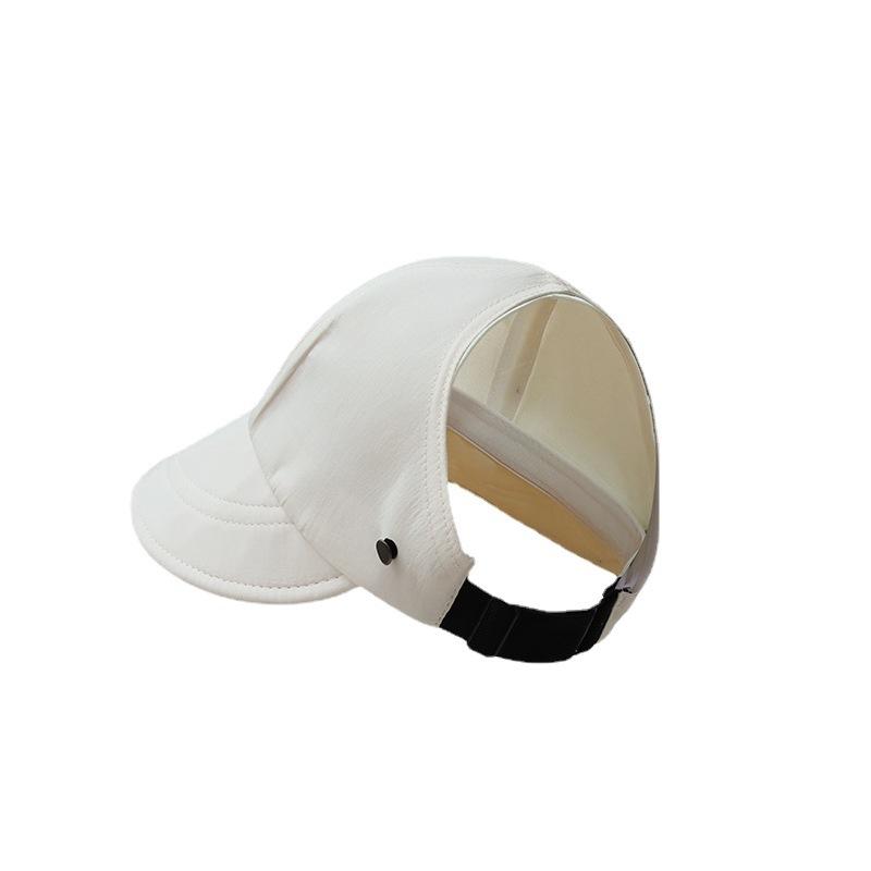 Hat Women'S Summer Splicing Empty Top Sunscreen Hat Big Head Circumference Bucket Hat Cap Breathable Quick Drying Sun Hat