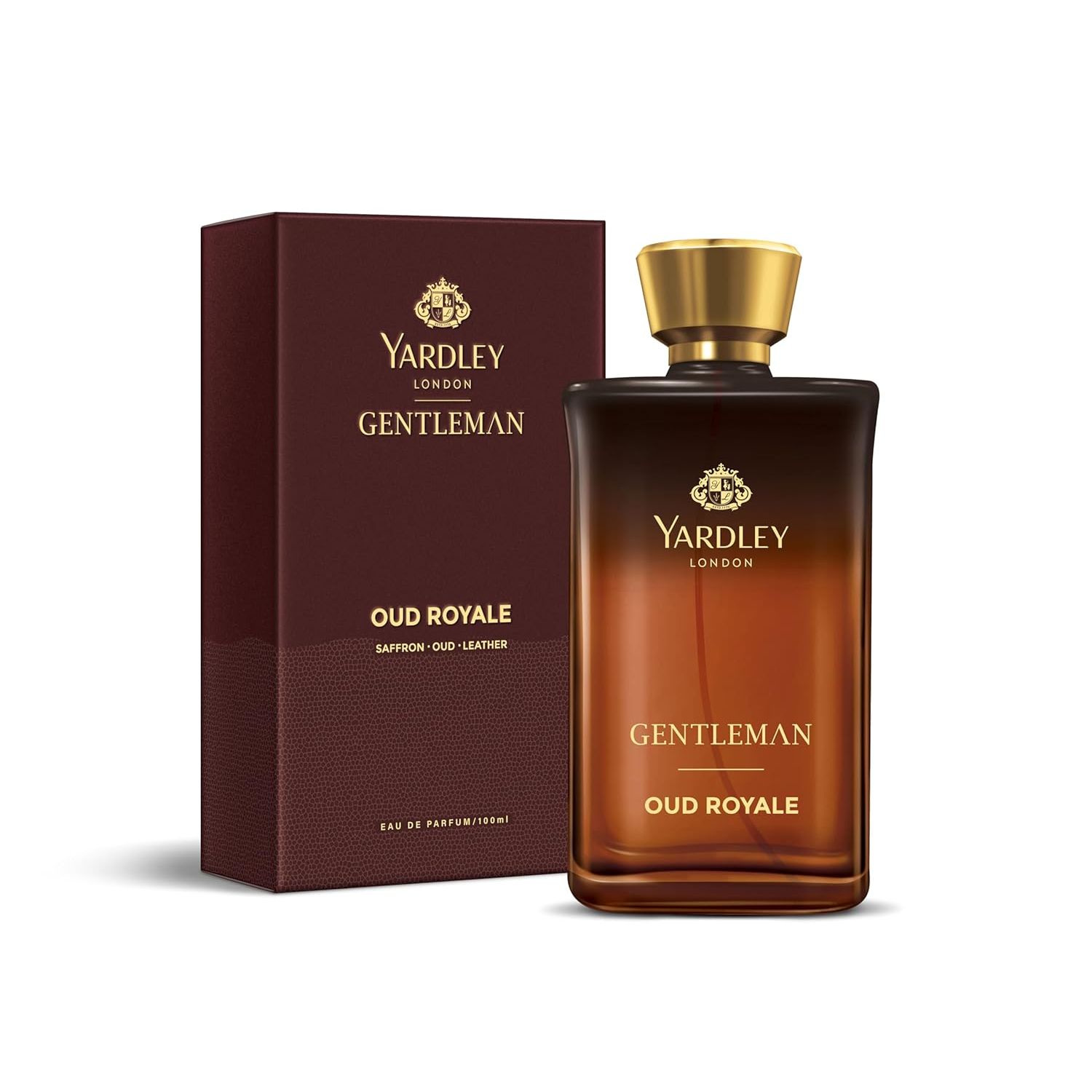 Yardley London Oud Royale | Eau De Parfum | Long Lasting International Fragrance | Saffron Oud Leather Fragrance 100ML
