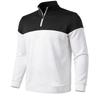 Men's Long Sleeve Pullover Sweatshirt Half Zip Mock Neck Loose Fit Color Block Athletic Top for Casual Wear