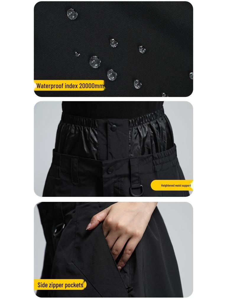 Unisex nepromokavé lyžařské kalhoty - Hřejivé, volný střih pro zimní snowboarding