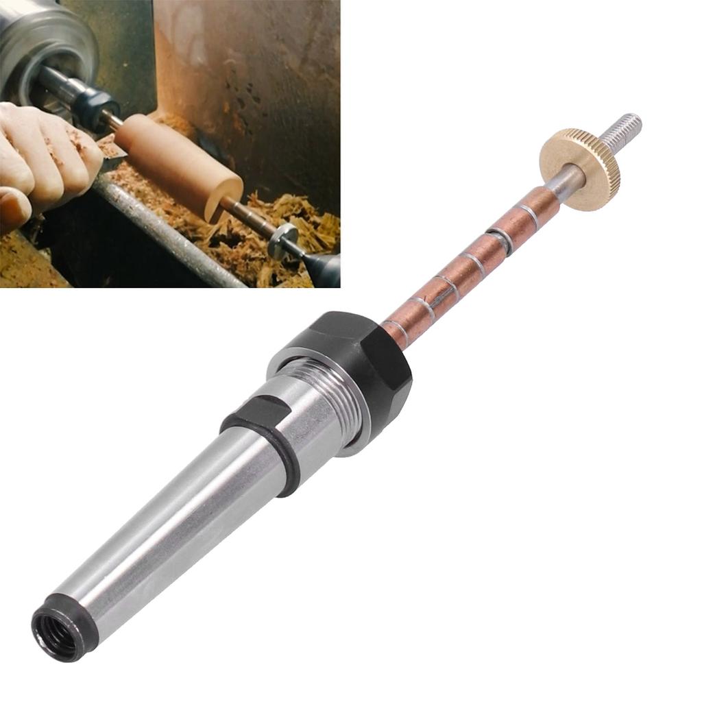 Woodturning Pen Mandrel Lathe Machine Revolving Centre Taper Handle Collet Chuck Accessories Woodturning Pen Mandrel