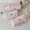 Simple Pencil Case Sweet Bows Pen Case Pencil Pouch Aesthetic Pencil Bag Pen Pouch Desk Organizers for Student