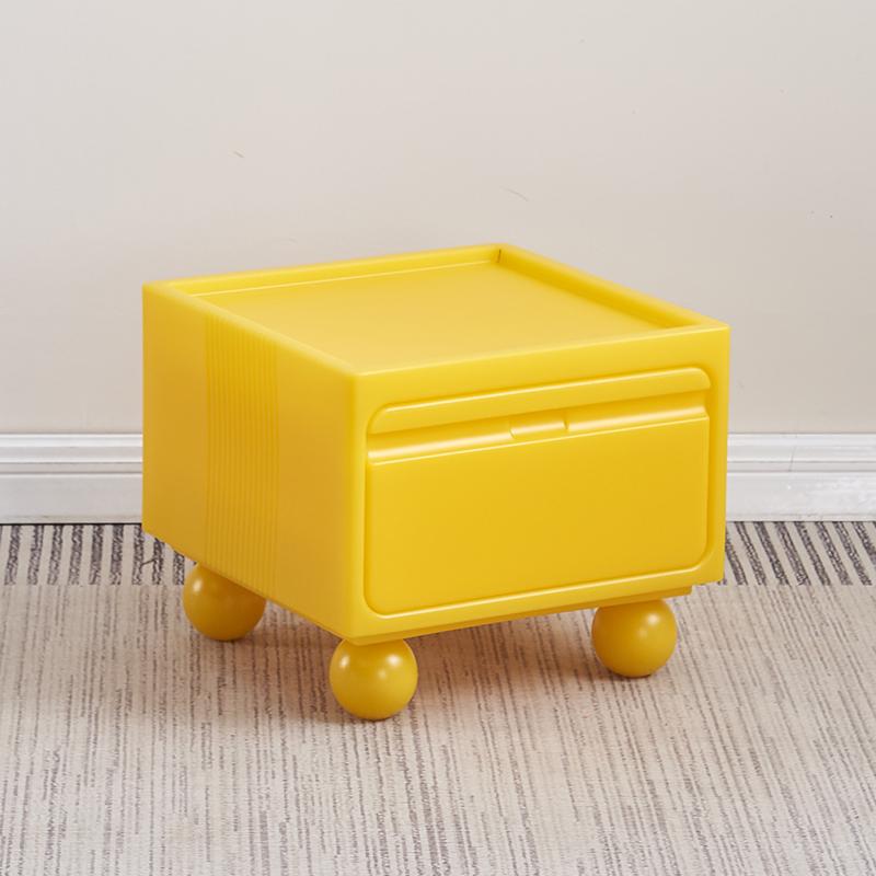 Multi-Layer Plastic Drawer Cabinet Bedside Storage Organizer for Children's Room And Bedrooms Compact Storage Unit for Small Spa