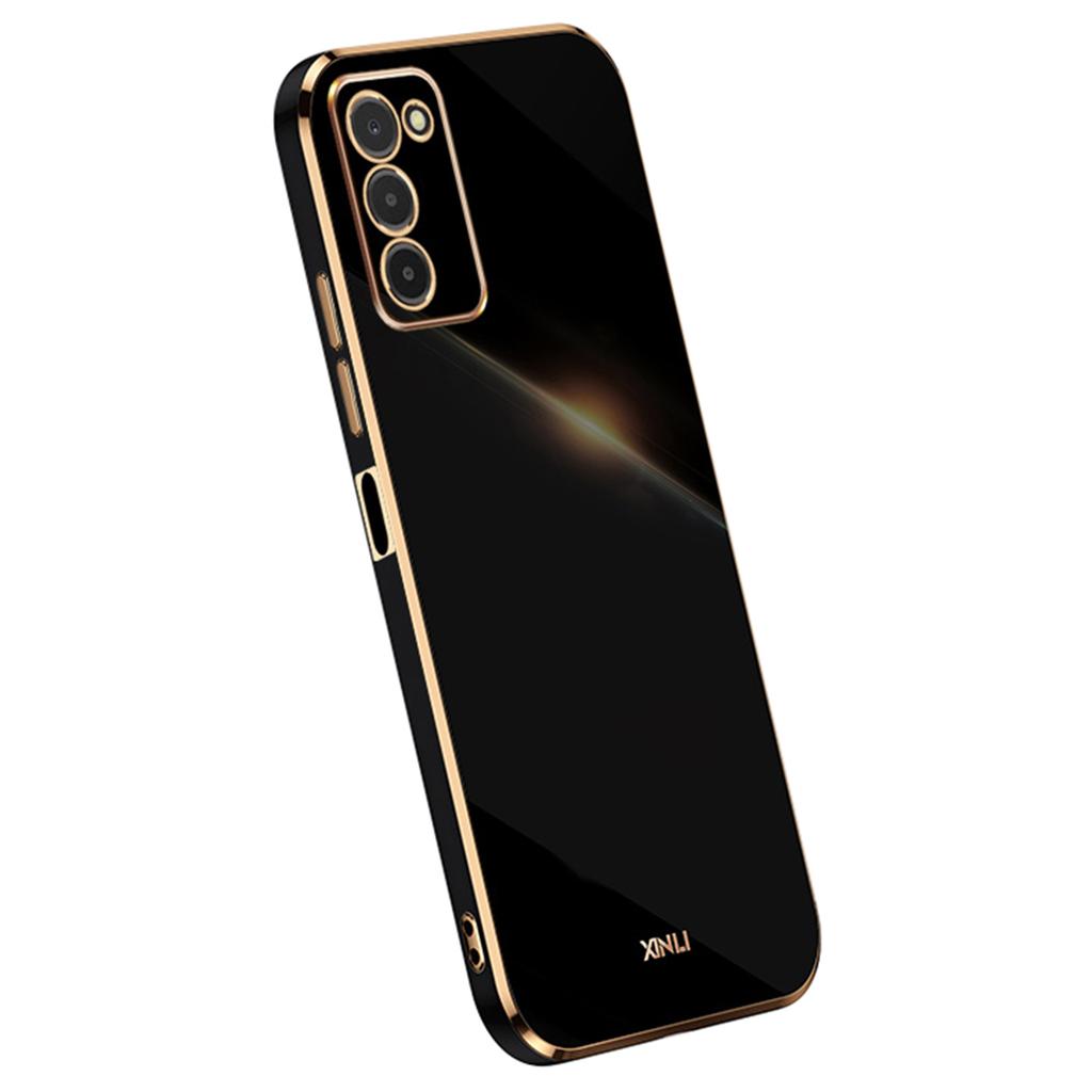 XINLI TPU Phone Cover for Samsung Galaxy A03s (164.2 X 75.9 X 9.1mm),Electroplating Anti-shock Mobile Phone Case