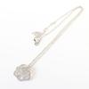 Used MOJ25564 Like New Swarovski Necklace Rose Motif Rhinestone Pendant Accessory Silver X Clear Flower