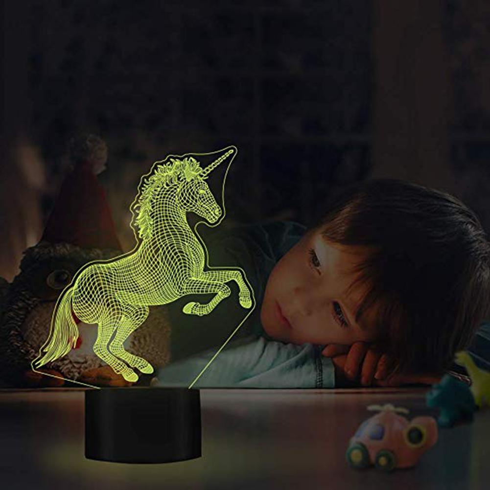 3D Illusion LED lampa 7 barev měnící se dotykový spínač Stolní stůl Noční světlo