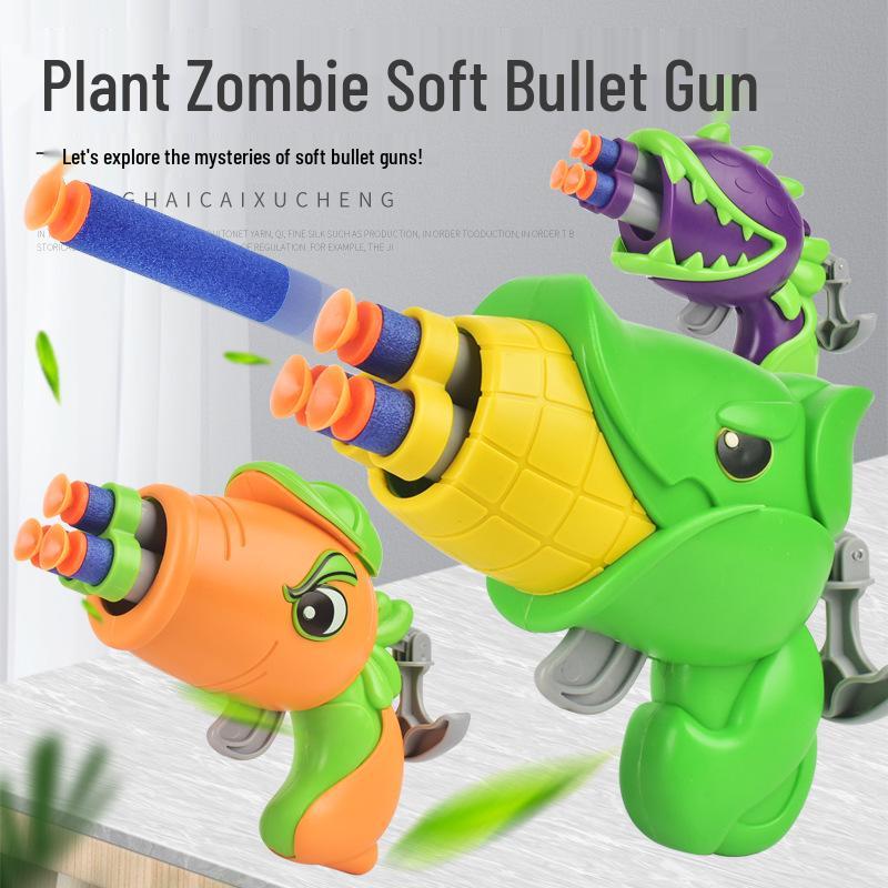 Children's Cartoon Soft Bullet Toy Gun - Manual Loading Shooting Toy for Kids
