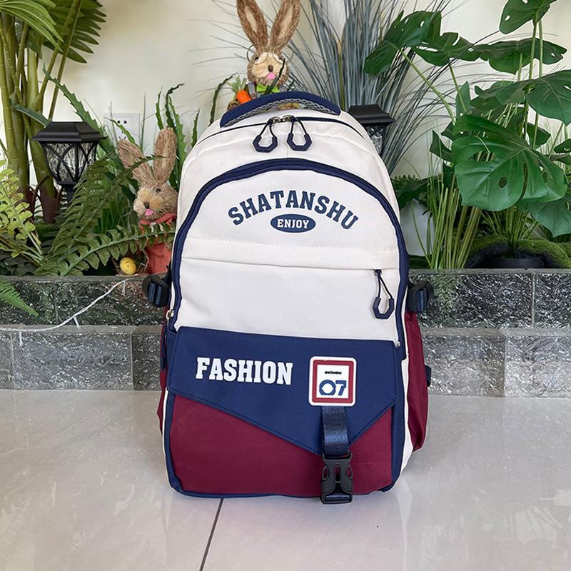 

New schoolbag men s large-capacity outdoor sports backpack strong and durable, primary and secondary school student backpack women червоний