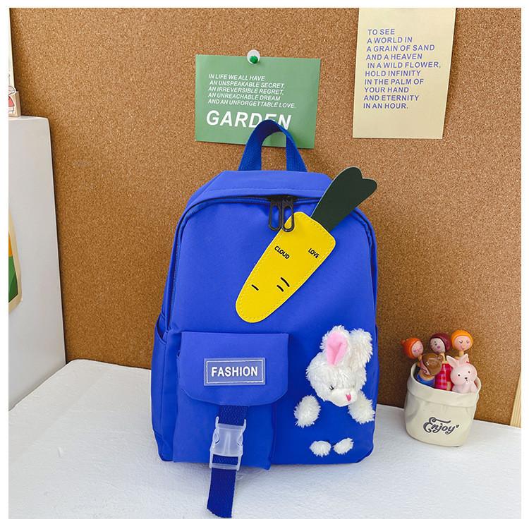 Adorable Cartoon Bunny Kids Backpack For Boys And Girls In Nylon Material