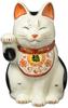 Ceramic Manpuku Arabesque Maneki Neko Hand (Right Raised, Large) AM-Y7439