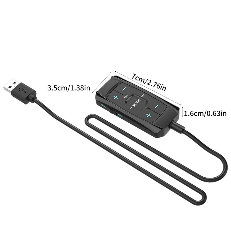 Adaptor audio USB cu sunet surround virtual 7.1 cu control silențios pentru căști de gaming, compatibil pe scară largă cu PC