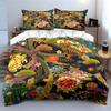 Japanese Floral Pattern Set Decoration Soft Comfortable Duvet Cover Bedding Set Included 1*Duvet Cover & 2*Pillowcases, Gift