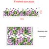 Handbemalter Blumen Wandsticker Sockelleiste Aufkleber für Heimdeko Wohnzimmer Schranktür
