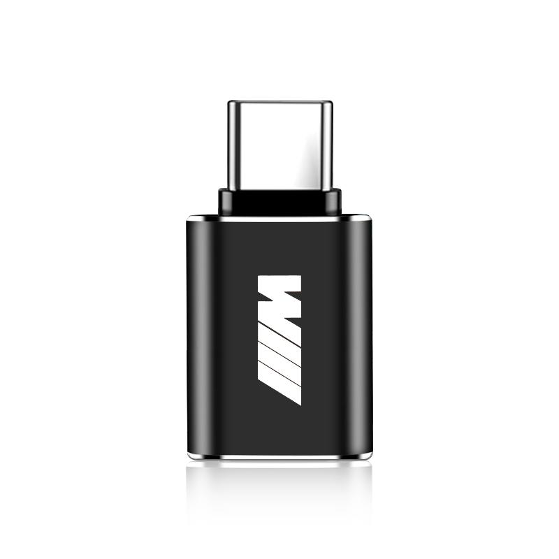 M-LOGO Car charging adapter TypeC to USB converter Car Accessories For BMW E90 E60 E46 E39 F30 F10 E87 X3 X4 X5 X6 X7 X1 G30 G20 Z3 Z4