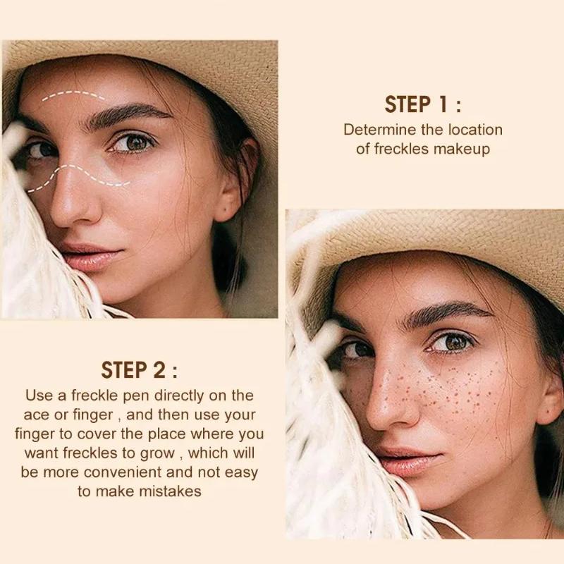 1PC Face Fake Freckles Pen Natural Waterproof Lifelike Fake Freckles Pen for Long Lasting Look Dot Spot Pen Makep Tool Cosmetic
