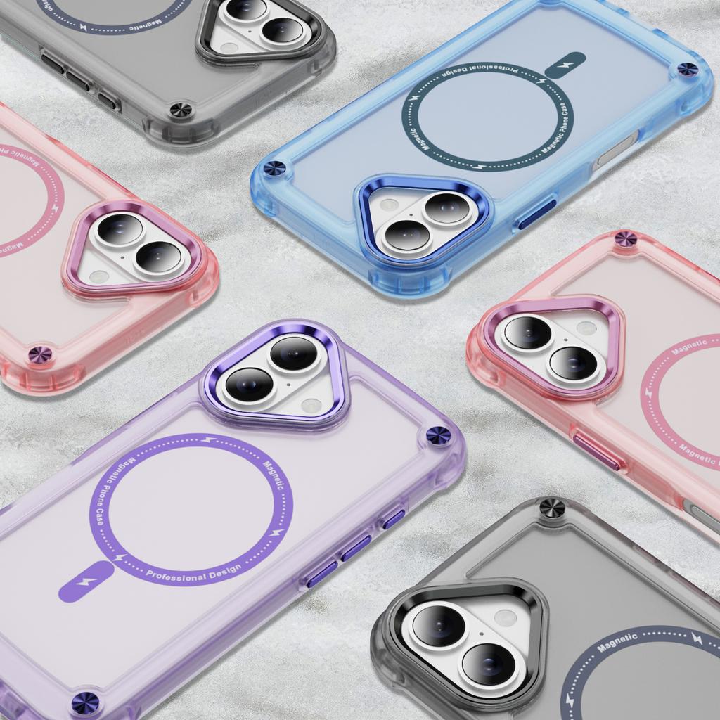 For iPhone 17 Case Skin Touch TPU+PC Phone Cover Compatible with MagSafe