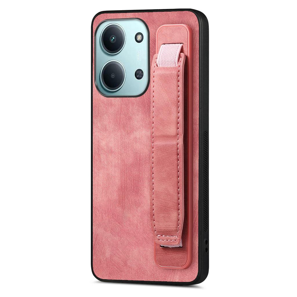 Wristband Kickstand Case For Xiaomi Poco C85 4G (171mm)/Redmi 15C 4G (Global) (171mm) Leather + TPU Phone Cover