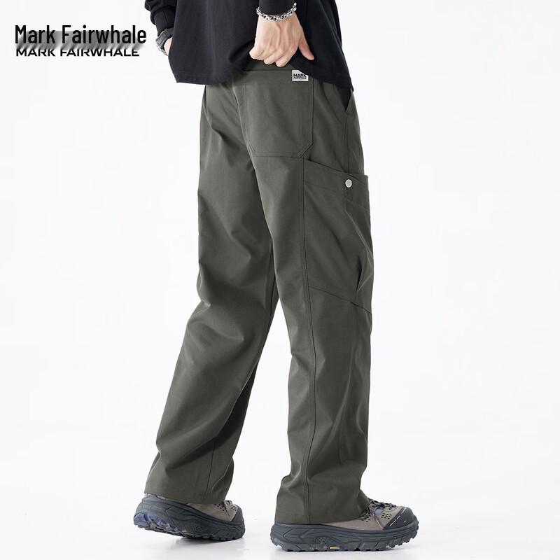 Mark Fairwhale Men's Drawstring Loose Straight Cargo Pants