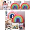 Multicolour Rainbow Plush Pillow Cushion Ideal For Relaxation And Decoration