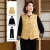 Chinese Style Gold Velvet Suit for Middle-Aged Women - Spring/Autumn Wide-Leg One-Piece with Coat