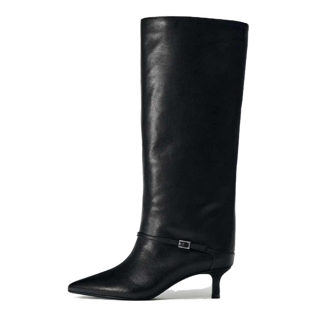 Zara Módní Všestranné Vysoké Boty Dámské boty Černé 13026410-35