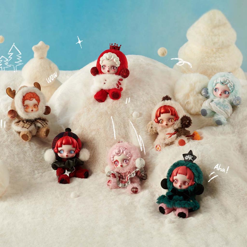 POP MART × SKULLPANDA "Vintersymfoni" Serie Offisiell Plysj Blindboks (Enkelt boks eller komplett 6-delt sett tilgjengelig)