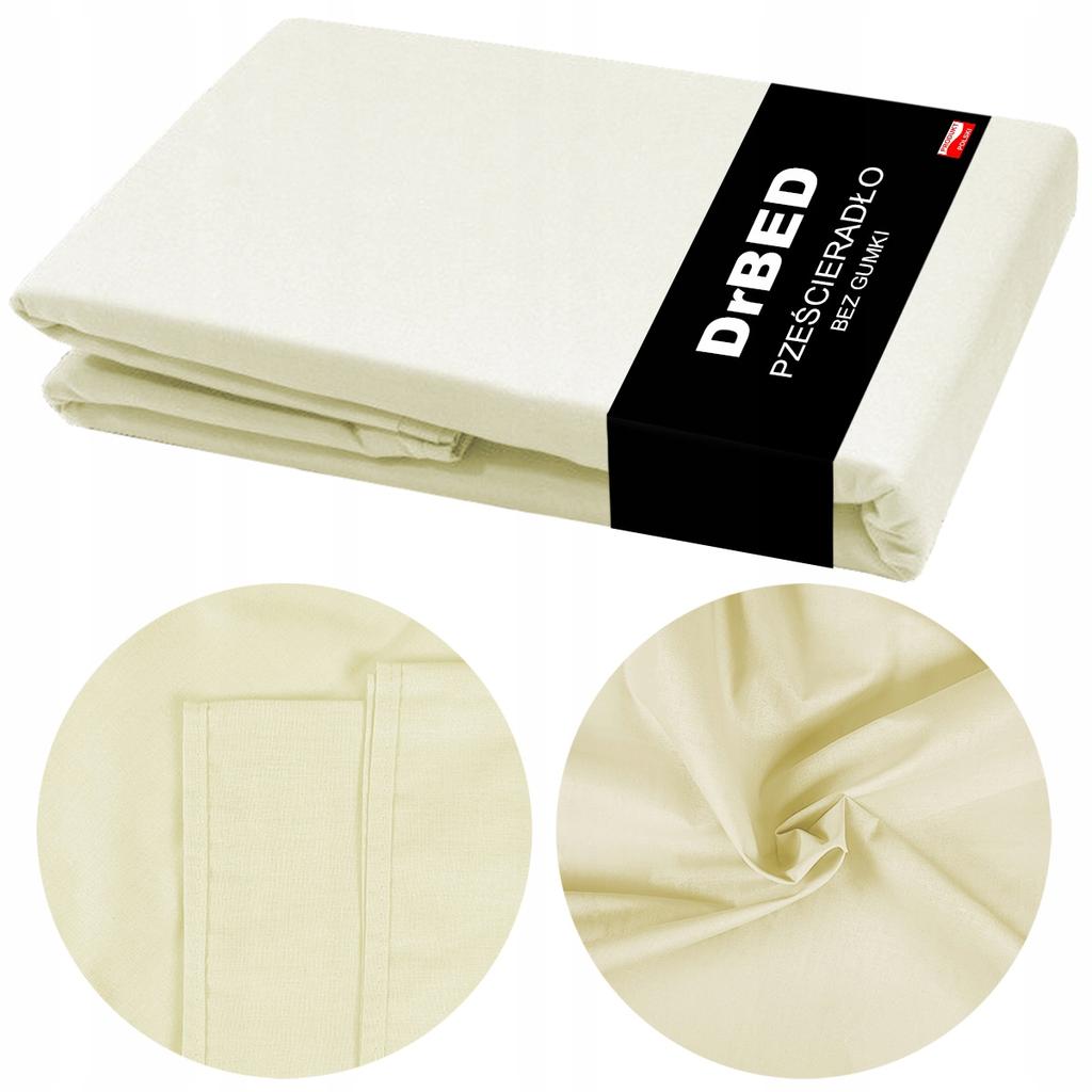 Fitted sheet 100% Cotton 220 x 200 Durable ECRU Color Polish