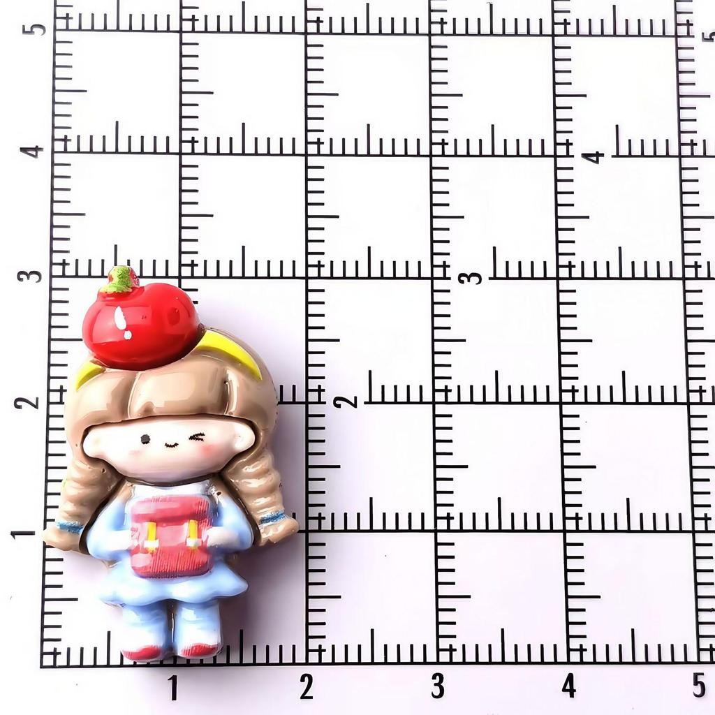 Cute Cartoon Fruit Girl Shoe Buckles & Hair Clips - Resin DIY Accessories