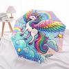 1pc Rainbow Unicorn Fantasy Sky Umbrella with Plastic Handle,Suitable for All Seasons Home Travel Outdoor UmbrellaDD1527