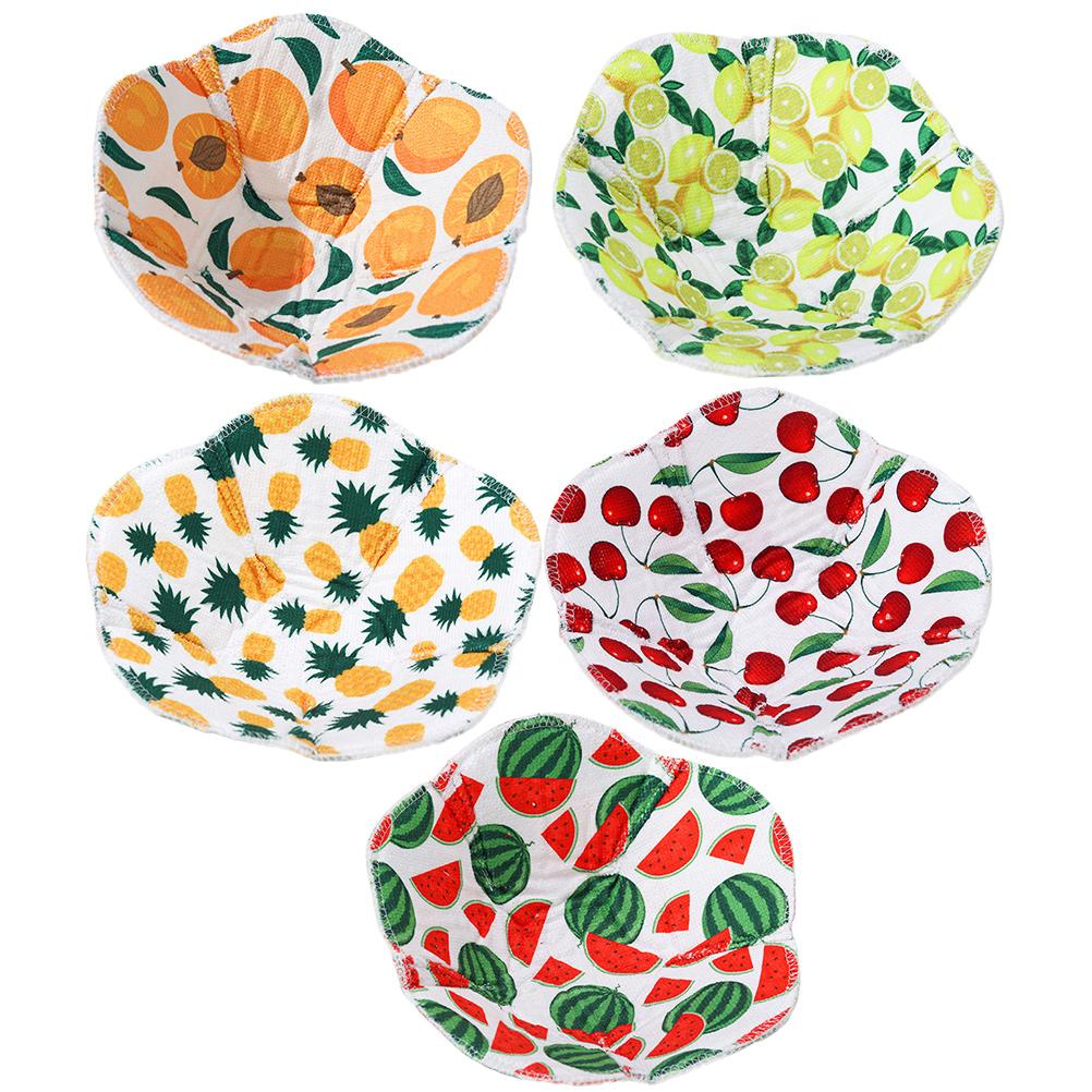 5 Adet Fırın Yalıtımlı Kase Seti Eldiven Mikrodalga Soğuk Polyester Pamuk Sıcak Tutucu Mutfak